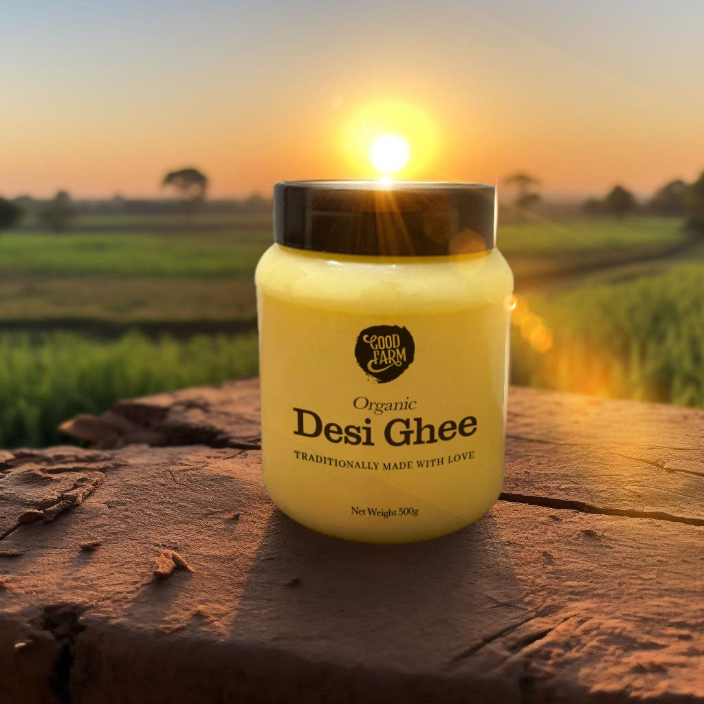 bottle containing desi ghee